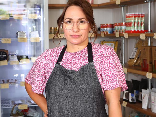 Madelin Stones had only opened the door to her Newcomb cafe, Soul Geelong two weeks ago when Covid restrctions forced them shut.picture: Glenn Ferguson