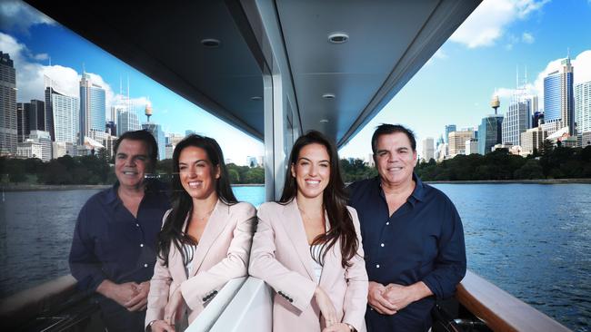 Richlister Ian Malouf and his daughter Ellie aboard their superyacht Mischief. Picture: John Feder/The Australian.