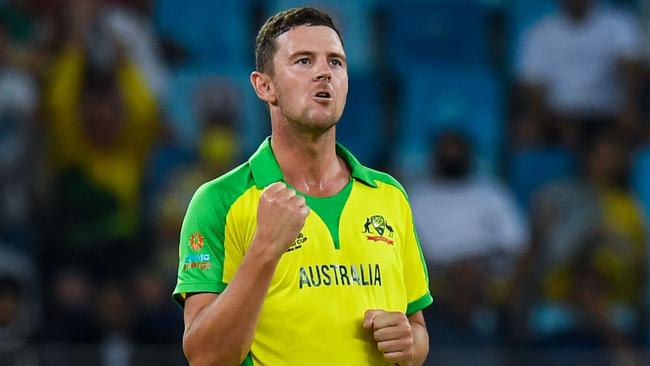 Josh Hazlewood was one of only five bowlers who took more than 10 wickets in the T20 World Cup. Picture: AFP