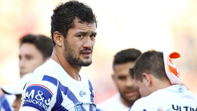 Corey Harawira-Naera will meet with Bulldogs officials over his NRL future. Picture: Mark Kolbe/Getty Images