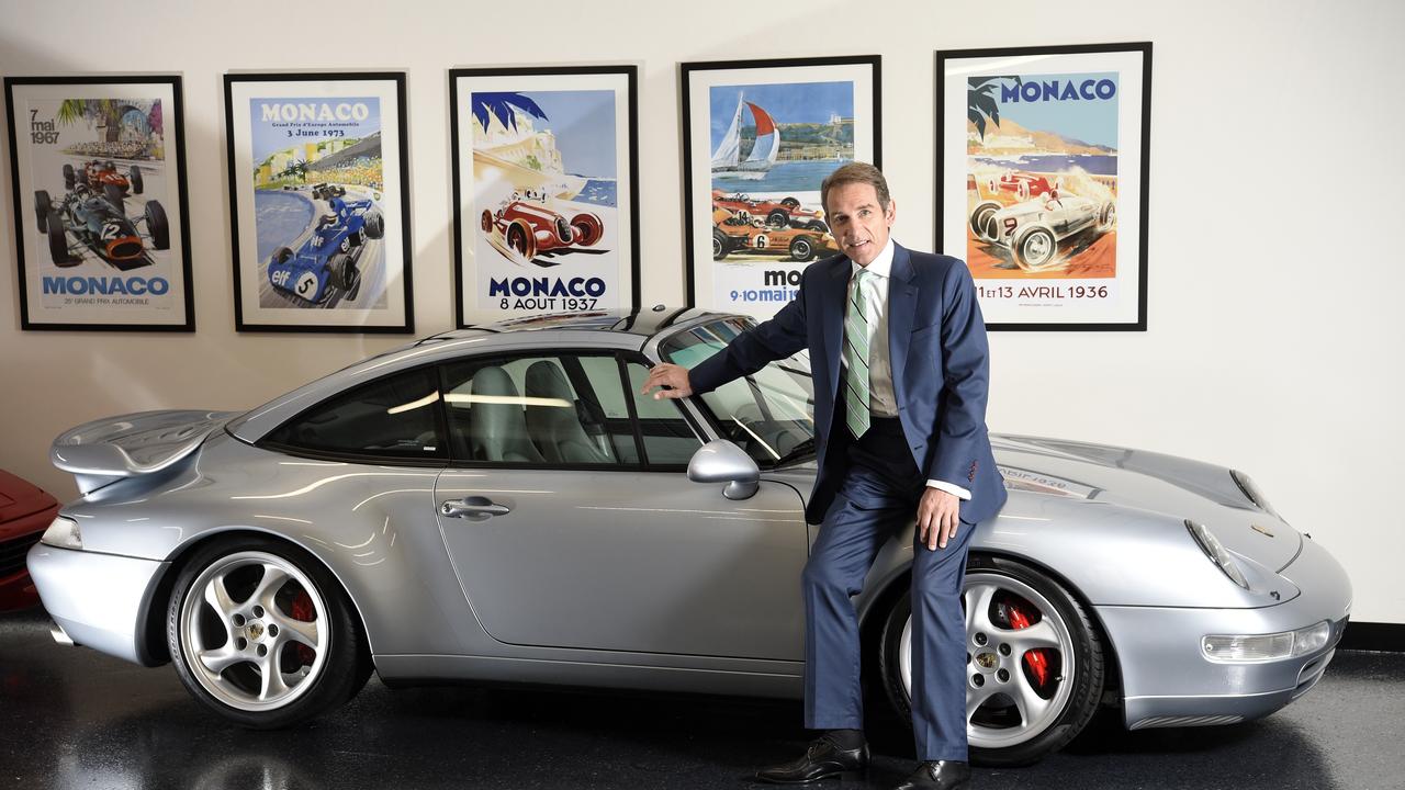 Fund manager Paul Huggins is a Porsche fanatic while he also says they are a great investment. Picture: NCA NewsWire / Andrew Henshaw