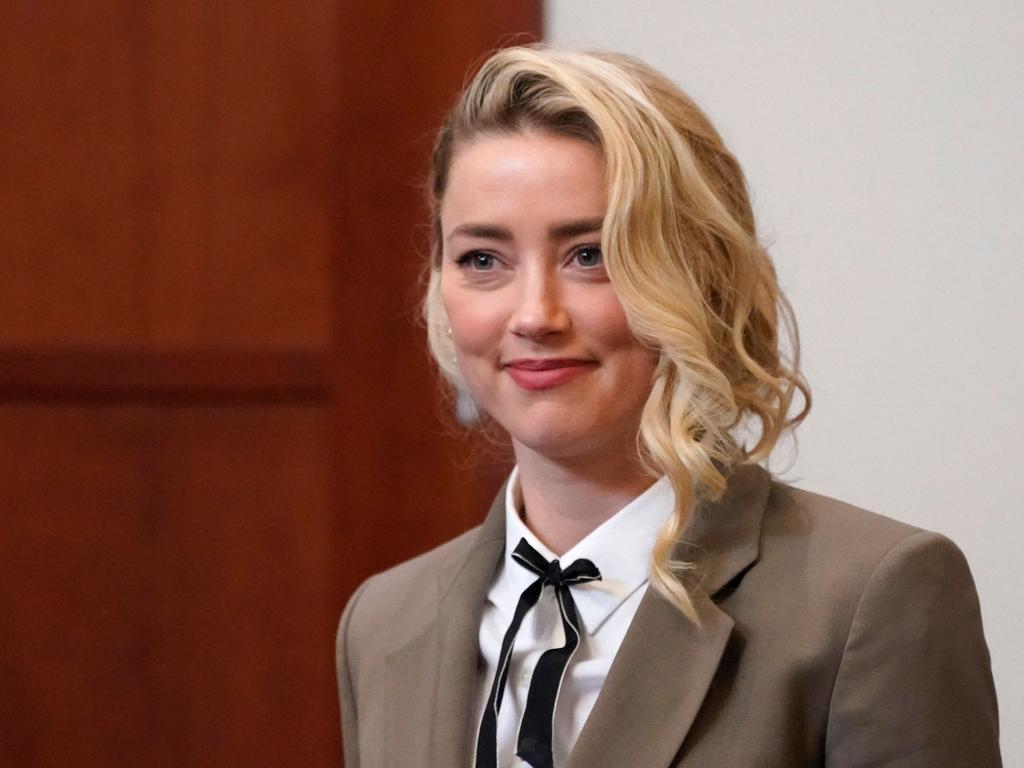 Amber Heard at the Fairfax County Circuit Courthouse. Picture: AFP