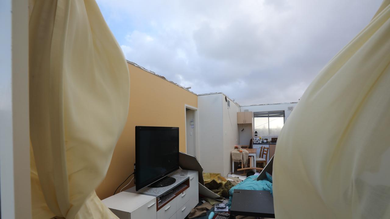 The damaged apartment at Glenelg North. Picture: AAP / Russell Millard