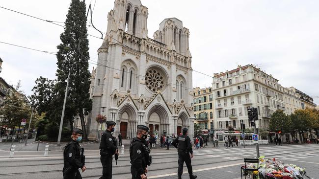 Notre Dame basilica in Nice. Picture: Valery Hache/AFP.