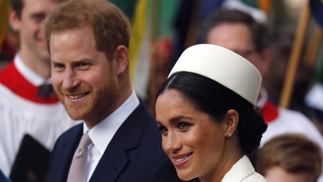 With the arrival of the Duke and Duchess of Sussex’s first child nearing, the couple have much to look forward to. Picture: AP/Frank Augstein