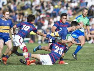 Downlands vs Grammar in annual clash. Picture: Nev Madsen