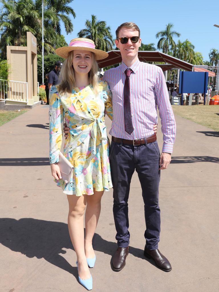 Sarah Clifford and Darcy Walsh at the 2021 Great Northern Darwin Cup. Picture: Glenn Campbell