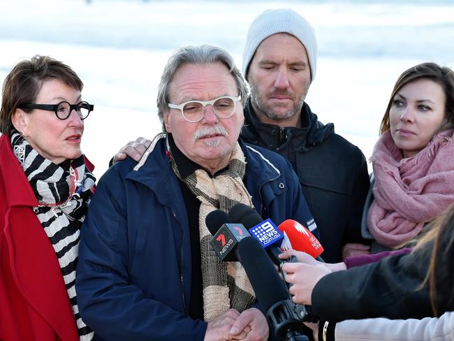 John Ruszczyk (father) with his wife (L) Maryan Heffernan (stepmother) and Jason Ruszczyk (brother). Picture: AAP