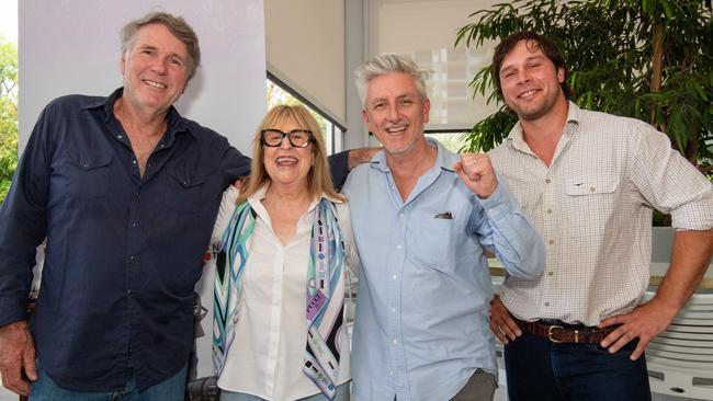 Actor Robert Taylor, Screen Territory chief executive Jennie Hughes, director Greg McLean and actor Beau Jones ahead of the show's premiere in Darwin. Picture: Pema Tamang Pakhrin