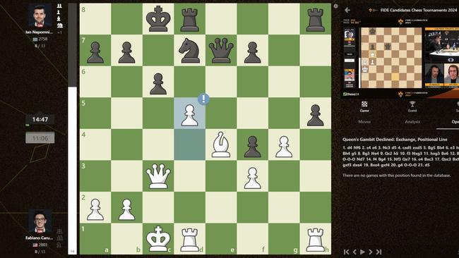 Caruana found the key breakthrough d5.