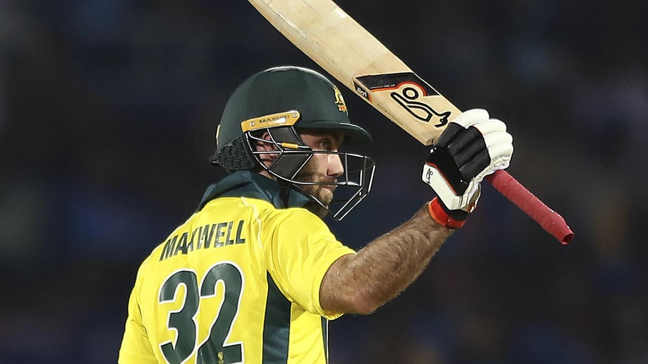 Glenn Maxwell has built his case for a move up Australia’s order for the World Cup after topscoring in Monday morning’s nailbiting away win over India. 