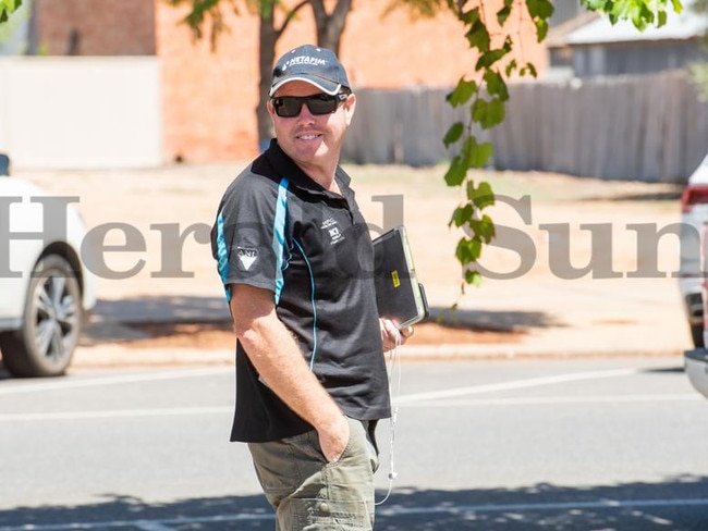 Andrew Broad Nationals MP with wife Rachel in Red Cliffs just outside Mildura. Picture: Jason Edwards