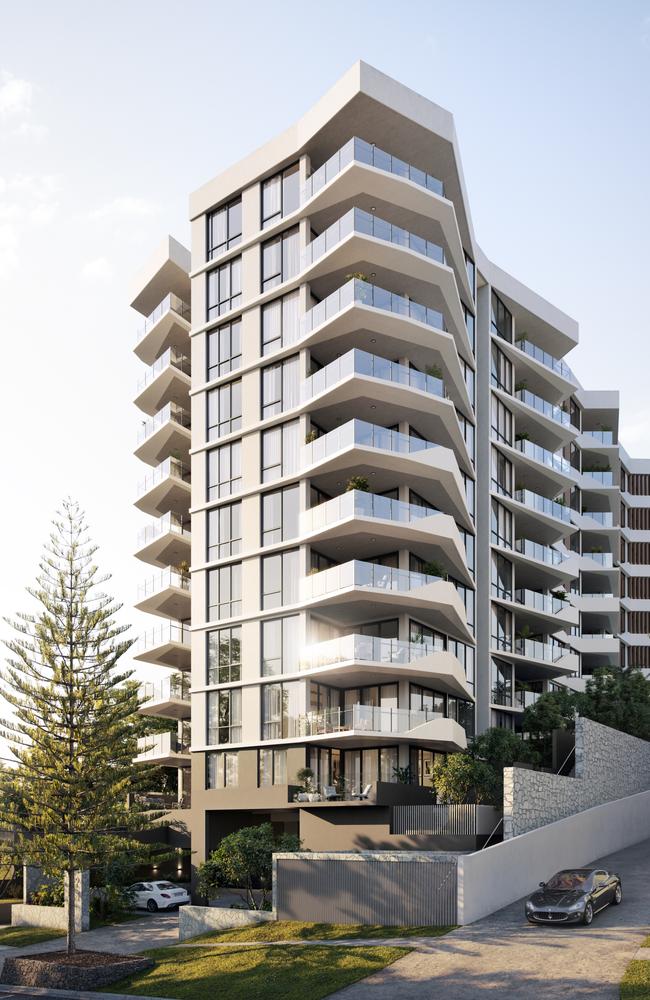 Artist impression of SOL Kirra Beach, an 11-level tower put forward by Marquee Development Partners.