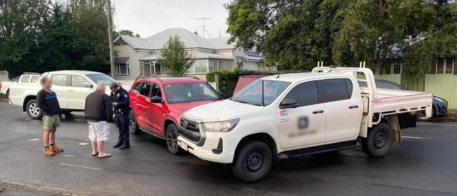 The men blocked the stolen Skoda with their vehicles and then held the doors closed while they waited for the police.