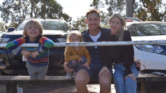 Jack, Billie, Ben and Laura Staniford all enjoying a day out at the Noosa Farmers Markets.