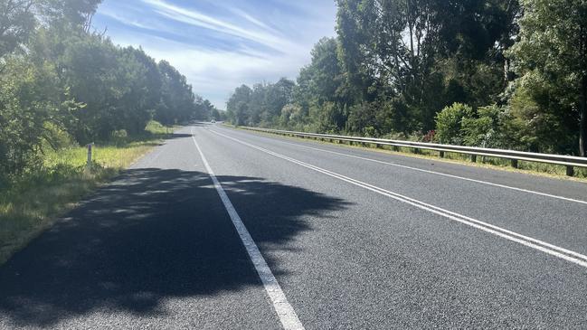 A man has been flown to hospital in a serious condition after his car crashed into a tree on the South Gippsland Hwy in Loch on Wednesday afternoon. Picture: Jack Colantuono