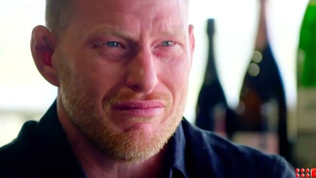 This picture of emotional groom Andrew Davis adds to suggestions the upcoming MAFS season could be it’s most dramatic. Picture: Channel 9