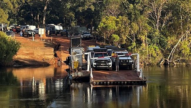 The Jardine River Ferry stuck in the middle of the Jardine River on Thursday, June 5. Picture: Facebook