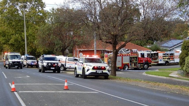 A 70-year-old driver is fighting for his life after smashing into a tree at Bacchus Marsh as his female passenger was also hospitalised.