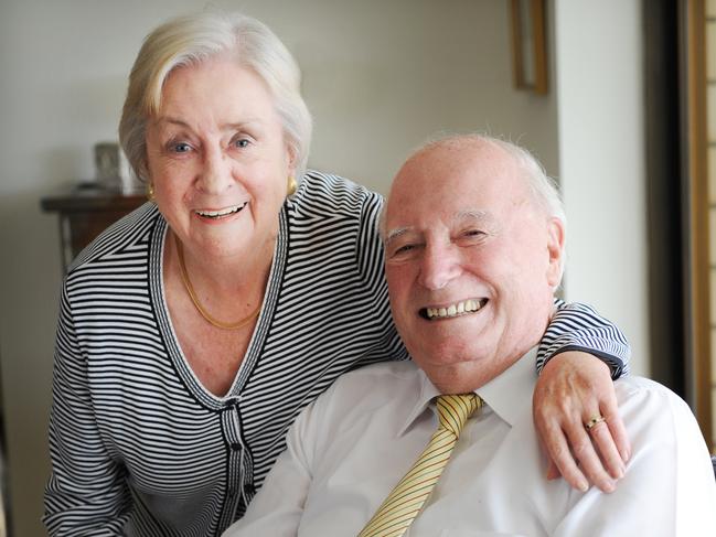 Sir Eric Neal with Lady Joan Neal when the couple celebrated 60 years of marriage in 2010.