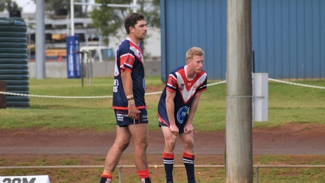 Brock Patti (Left) with Nick Carrie (Photo: Scott Fisher/ Warwick Cowboys)