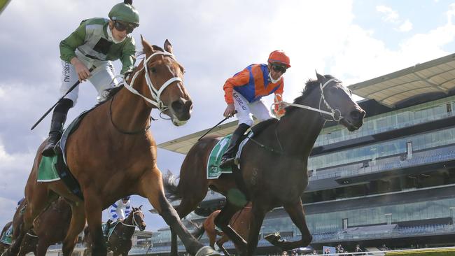 Think It Over (right) is racing in terrific form and looks hard to beat again. Picture: Getty Images