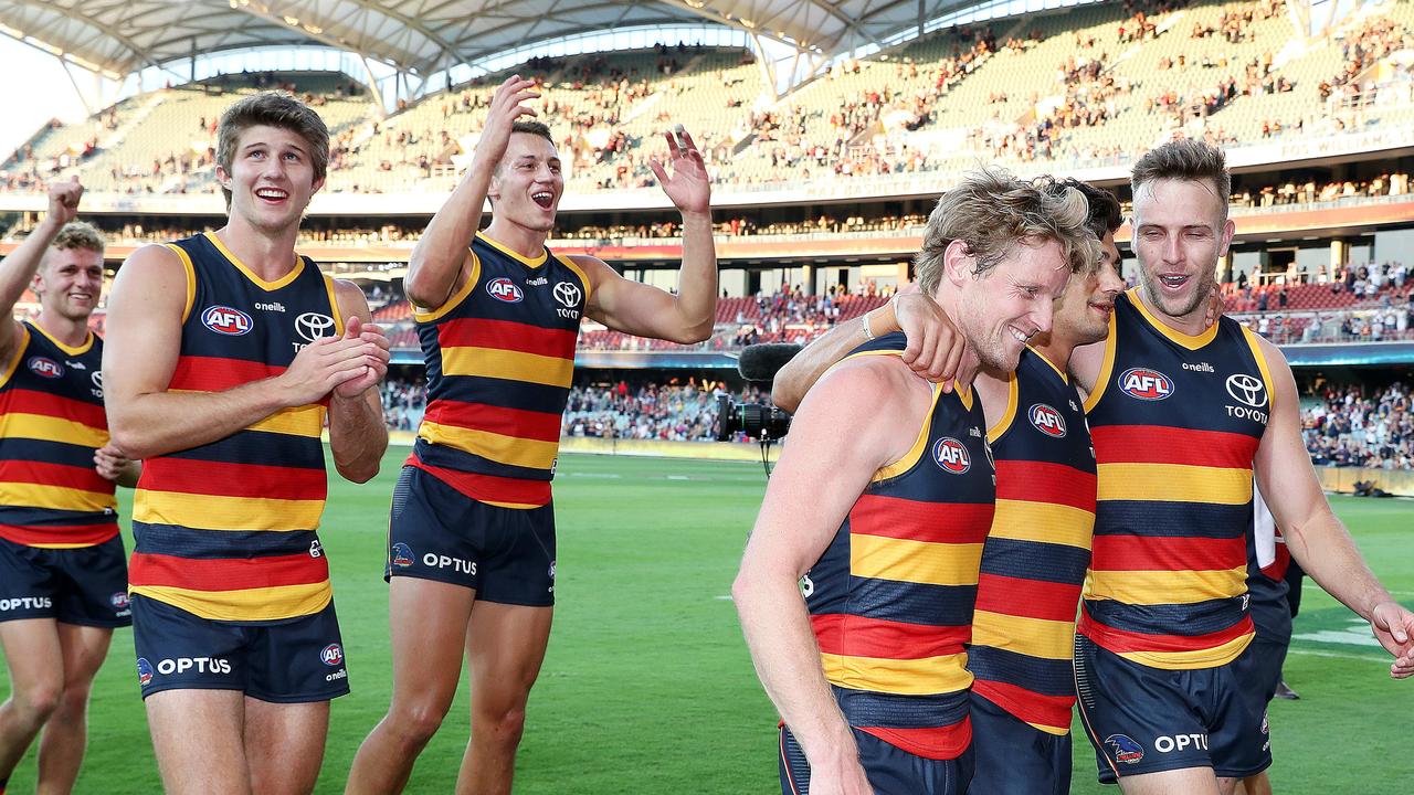 Adelaide shocked the AFL world with a win in Round 1. Photo: Sarah Reed/AFL Photos via Getty Images.