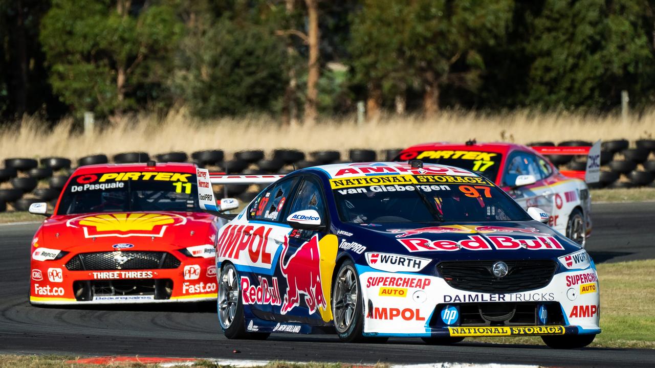 Shane van Gisbergen was unstoppable in his Red Bull Ampol Holden Commodore ZB at Symmons Plains this weekend. Picture: Getty Images