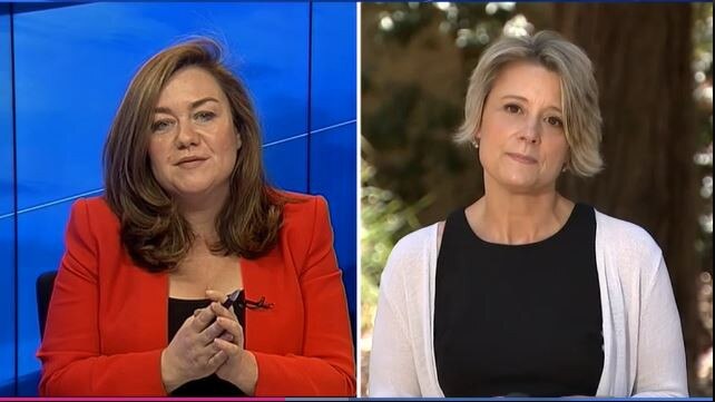 Kristina Keneally during an interview with Sky News’ Samantha Maiden. Picture: Sky News.