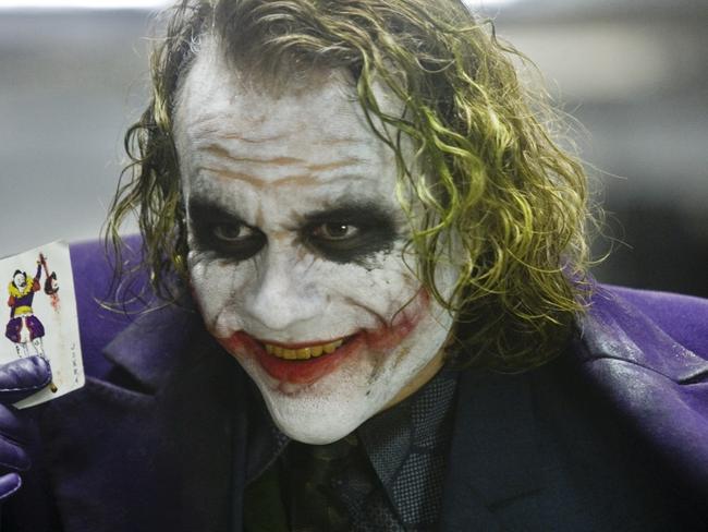 Heath Ledger plays The Joker in Batman