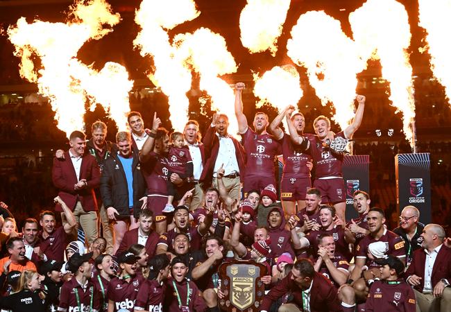 Sweet victory for the Maroons in the decider (Photo by Bradley Kanaris/Getty Images)