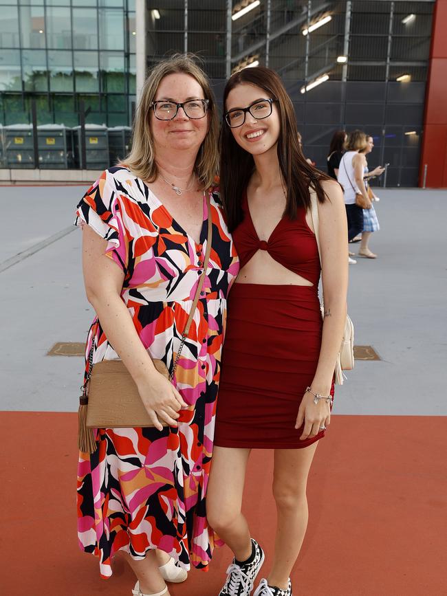 Iris Gerke and Elisa Gerke at the Ed Sheeran concert at Suncorp Stadium. Picture: Josh Woning