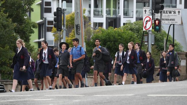 There are more than 3000 students at Brisbane State High School, and many commute by public transport and on foot. Picture: File