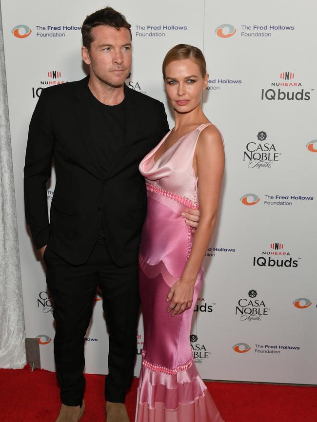 Actor Sam and Lara Worthington