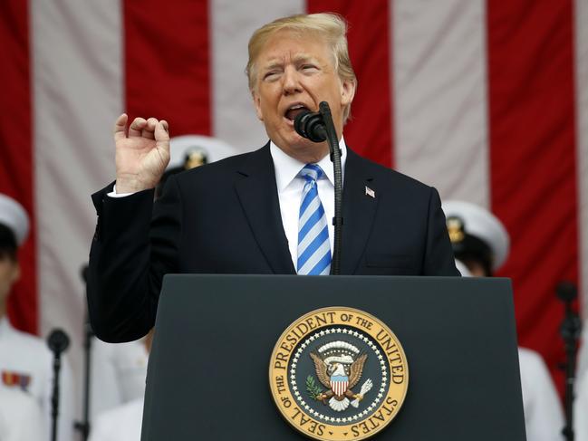Donald Trump last week announced plans to quadruple America’s nuclear power. Picture: AP Photo