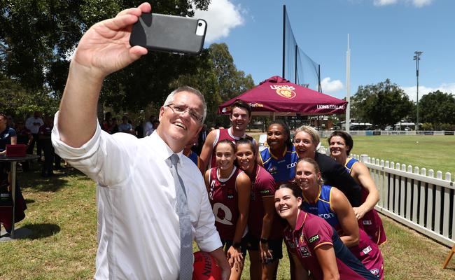 The PM has plenty to say during his Queensland visit this week, but not much about funds for the CRR project. Picture: Chris Hyde/Getty Images