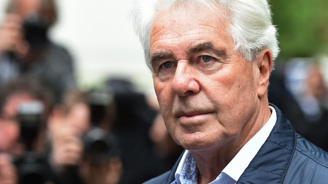 British publicist Max Clifford arrives at Southwark Crown Court in London on May 2, 2014 to be sentenced after being convicted on eight counts of indecent assault. Picture: AFP Photo/Leon Neal