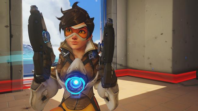 Tracer, one of the most popular offense heroes in Overwatch. Picture: Blizzard Entertainment