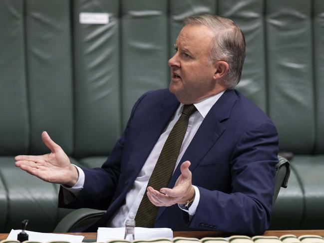 Leader of the Opposition Anthony Albanese during Question Time in the House of Representatives at Parliament House, Canberra, 16 June 2020. Picture by Sean Davey.