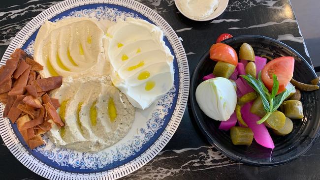 Meze and pickles from Jasmin1 restaurant at Auburn.