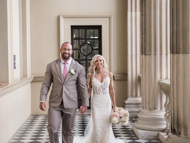 Bec Harvey and Andrew Deasy's wedding at Custom's House. Pictures: Evernew Studio