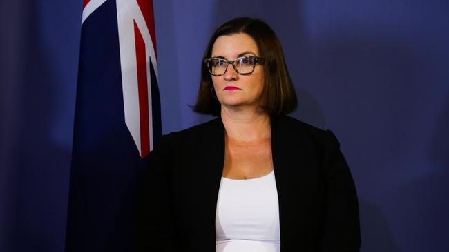 Education Minister Sarah Mitchell unveiled a “flexible operating model” for Sydney schools today. Picture: NCA NewsWire/Gaye Gerard