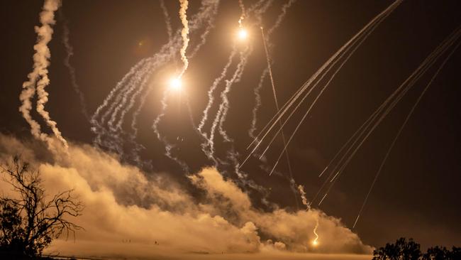 Israeli bombardment in the Gaza Strip, amid ongoing battles between Israel and the Palestinian Hamas movement. Picture: AFP