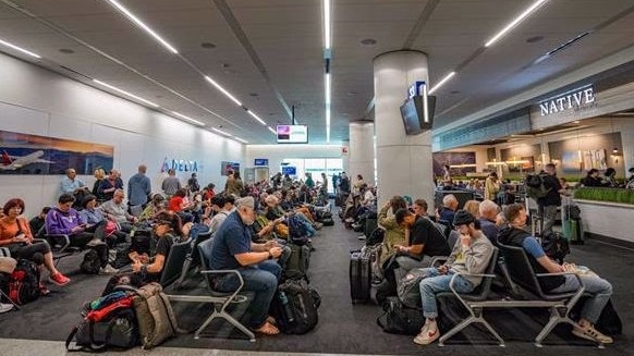 Full gates at Los Angeles International Airport which is now seeing passenger numbers in excess of pre-Covid levels. Picture: LAX