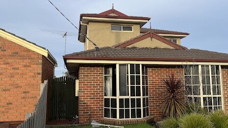 A family has escaped just in time before their home went up in flames, damaging the property extensively in Melbourne’s west. Picture: Nilsson Jones