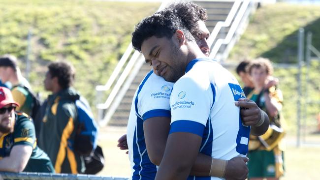Ignatius Park College and Kirwan State High School teams take on St Brendanâ€™s College Yeppoon teams in Queensland state rugby league semi finals at Mackay on Wednesday, August 24, 2022.