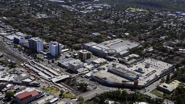 Aerial Shots of the Hornsby CBD, which is forcast to experience a massive development boom.