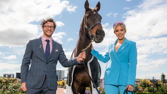 Myer Fashions on your Front Lawn judges Olivia Molly Rogers and Rob Mills. Picture: Jason Edwards