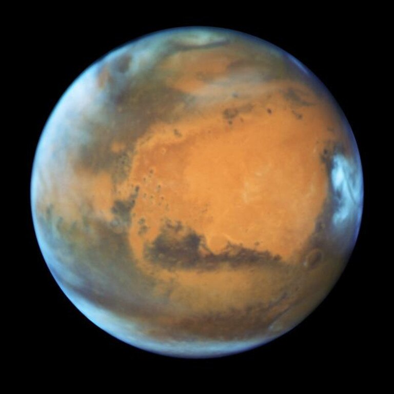 A 2016 image of Mars captured by the Hubble Telescope. Picture: EPA/NASA
