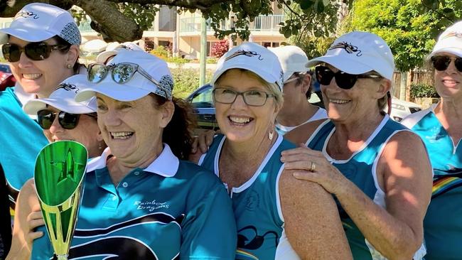 DRAGON WIN: Lennox Head Rainbow Dragons were thrilled when their Womens 20s team earned silverware for their poolroom after they took out second place at the Currumbin Regatta.